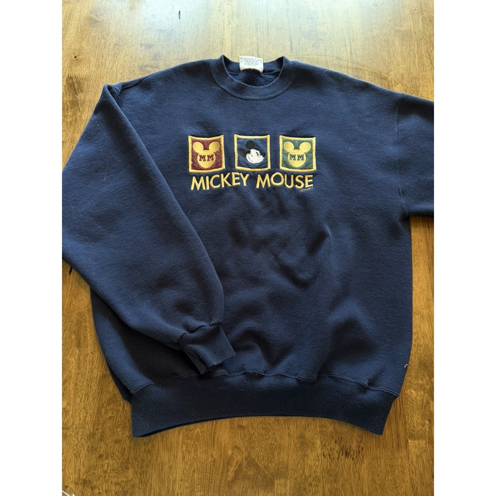 Vintage 90s Disney Genus Mickey Mouse Crewneck Sweatshirt Size XL